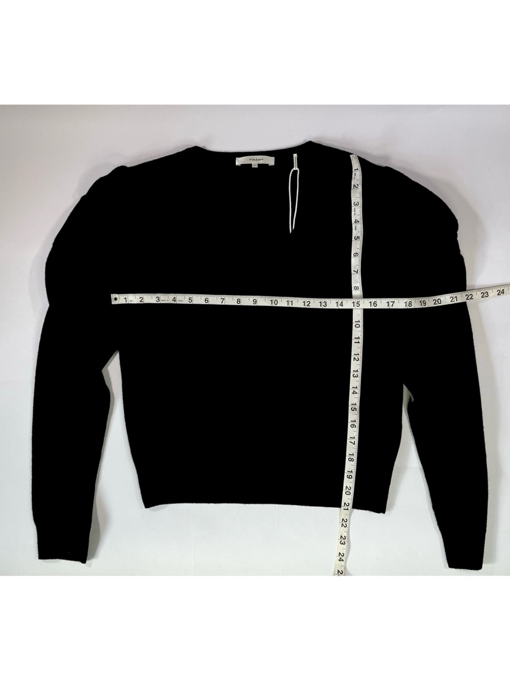 FRAME Frankie Cashmere/Wool Blend Ruched Sweater (Size: M) - Picture 4 of 6